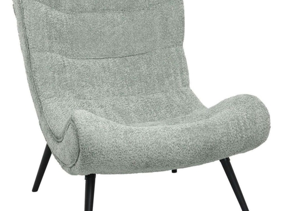 Πολυθρόνα Brym HM9605.05 97x80x100cm Με Ξύλινα Πόδια & Μπουκλέ Ύφασμα Mint-Black Ξύλο,Ύφασμα