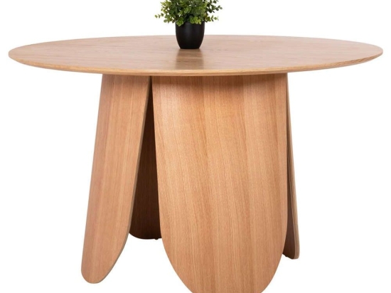 Τραπέζι Τραπεζαρίας Στρογγυλό Denty HM9612.01 Φ120x75cm Oak Mdf