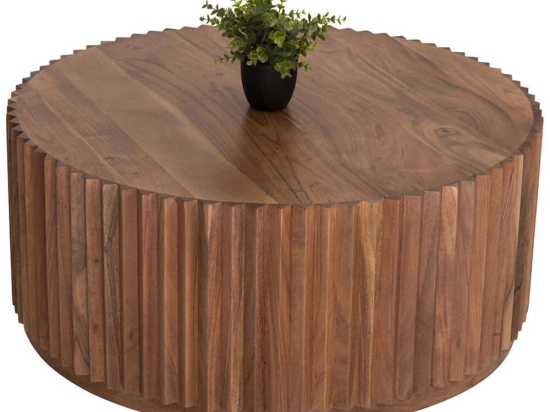 Τραπέζι Σαλονιού Sedge HM9695 Φ90x38cm Natural