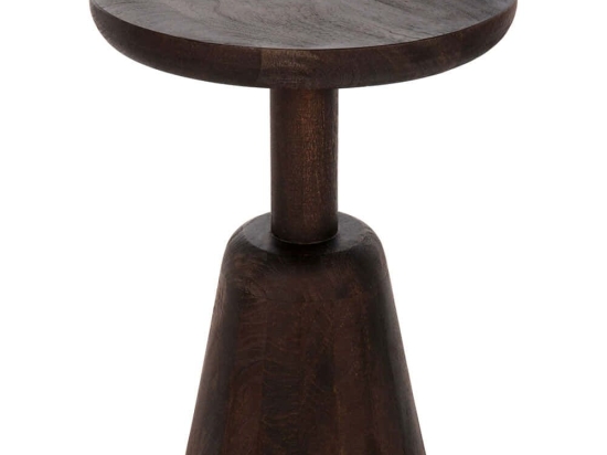 Τραπεζάκι Βοηθητικό Crabb HM9701 Φ40x49,5cm Dark Brown