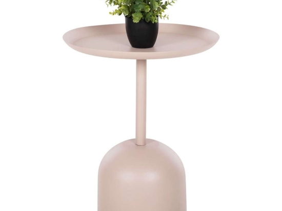 Τραπέζι Βοηθητικό Delbel HM4265.10 Στρογγυλό Φ45,5x58,5cm Ecru Μέταλλο