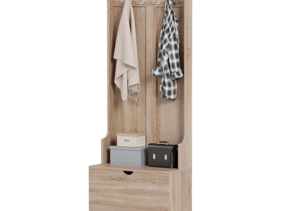Έπιπλο Εισόδου Kaylor HM2474.01 65x34x180cm Sonoma Mdf
