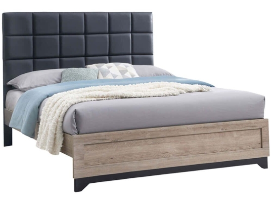 Κρεβάτι Aelia (Για Στρώμα 160x200cm) HM684 166x204x129cm Sonoma-Grey Διπλό