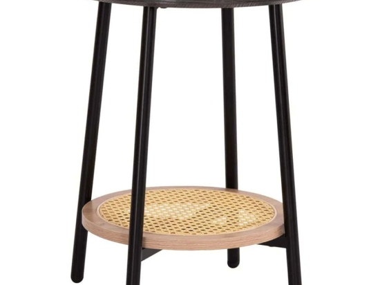 Τραπεζάκι Βοηθητικό Sewell HM18034 Φ45x55cm Zebrano-Natural