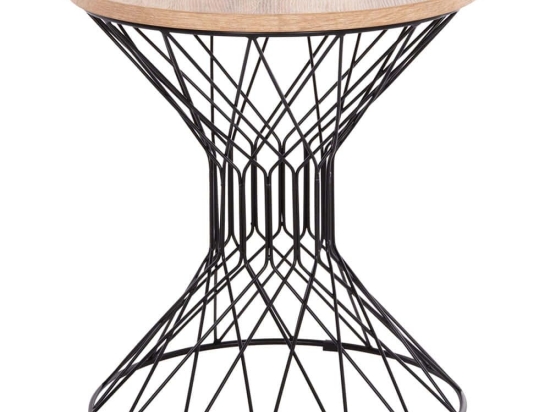 Τραπεζάκι Βοηθητικό Keon HM18038.03 Φ45x50cm Sonoma-Black