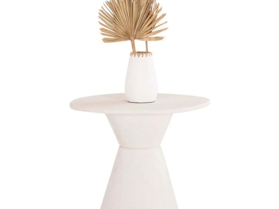 Τραπέζι Santorini HM18055 Φ77x76cm White Mdf