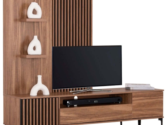 Σύνθεση Τηλεόρασης Harry HM18010,01 205,5x40x167,5cm Natural-Black