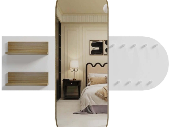 Έπιπλο Εισόδου Με Καθρέπτη Cheryl HM9049.12 125x40x120cm White-Sonoma Μελαμίνη