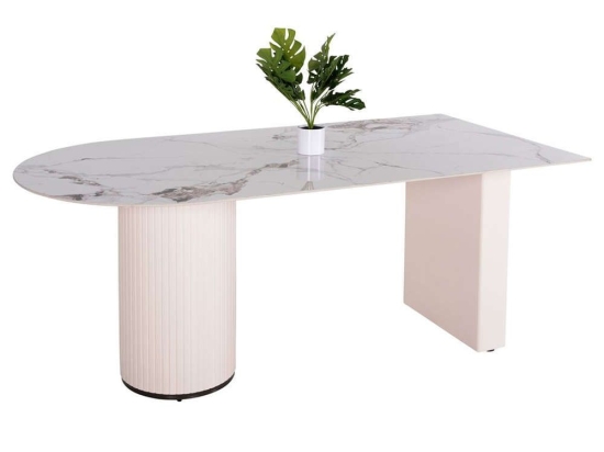 Τραπέζι Τραπεζαρίας Ceramus HM9772.01 180x90x76cm 12mm White Κεραμικό,Mdf