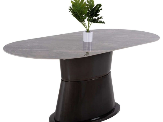 Τραπέζι Τραπεζαρίας Bent HM9773.01 180x90x76cm Grey-Anthracite Κεραμικό,Mdf