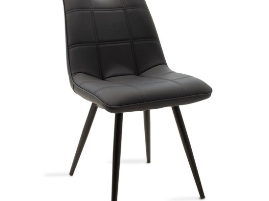 Καρέκλα Nely 058-000017 47x61x85 Black Μέταλλο,Τεχνόδερμα