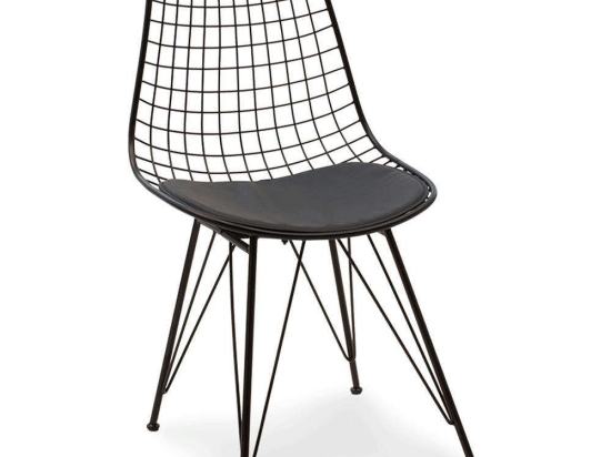 Καρέκλα Taj 058-000024 49x58x88,5cm Black