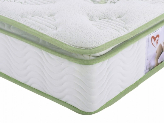 Στρώμα HM372.12 Continuous Spring Aloe Vera 110X190 Με Ανώστρωμα Ημίδιπλο