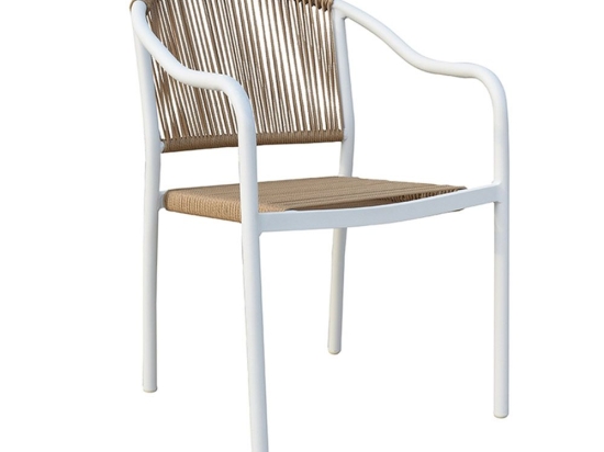 Πολυθρόνα Αλουμινίου Martel 6.02 50x63x81cm White Zita Plus