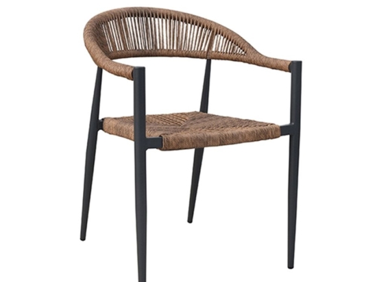 Πολυθρόνα Αλουμινιου Valeria 6.0205 57x57x78cm Natural-Grey Zita Plus