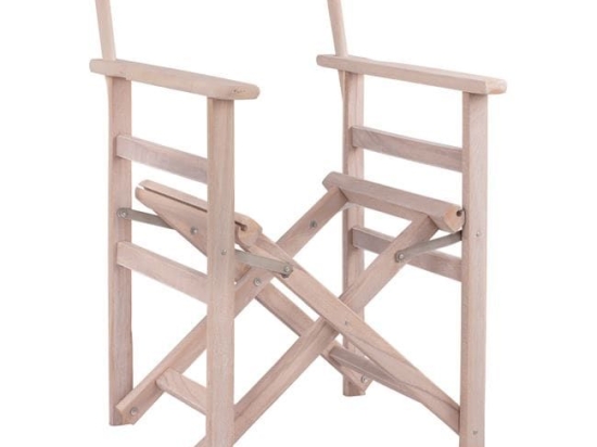 Πολυθρόνα Σκηνοθέτη Σκελετός White-Antique Λήμνος HM5574.03
