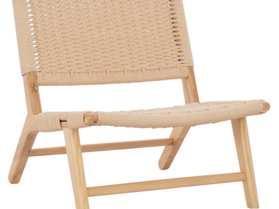 Πολυθρόνα Anika HM8917.01 67,5x75x73,5cm Ξύλινη Με Πλέξη Σχοινί Natural-Beige Ξύλο,Σχοινί