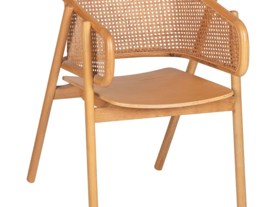 Πολυθρόνα Kenlee HM9872 57,5x55x81cm Natural Rattan,Ξύλο