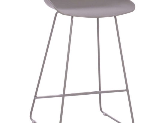 Σκαμπώ Μπαρ Μεσαίου Ύψους HM9299.10 44x44x74cm Grey Μέταλλο,Πολυπροπυλένιο