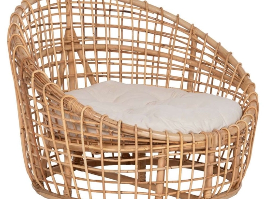 Πολυθρόνα Ento HM9814 106x94x82cm Natural-White