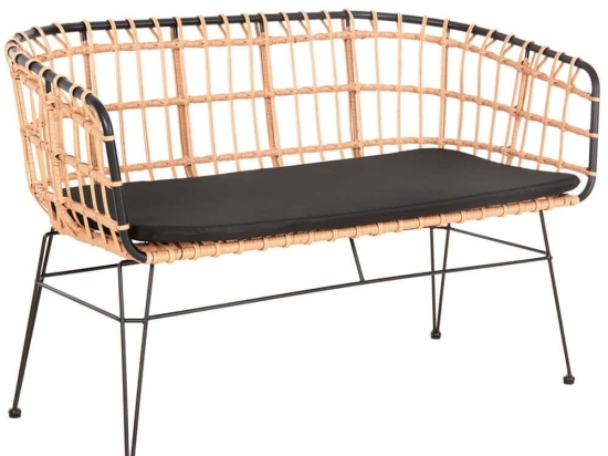 Παγκάκι Allegra HM5692.11 125x60x77cm Natural-Black