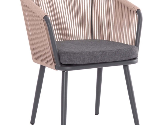 Πολυθρόνα Harriet HM5548.12 60x62x80,5cm Anthracite-Beige