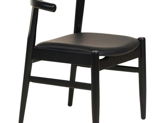 Πολυθρόνα Cersei HM9946.02 57x54x74cm Black Rubberwood,Pu