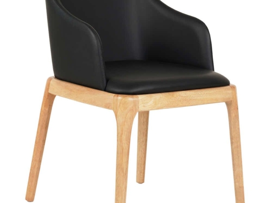 Πολυθρόνα Furlan HM9949.01 54,5x58x78cm Black Rubberwood,Pu