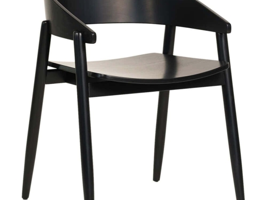 Πολυθρόνα Canop HM9950.02 56,5x61x74cm Black Ξύλο