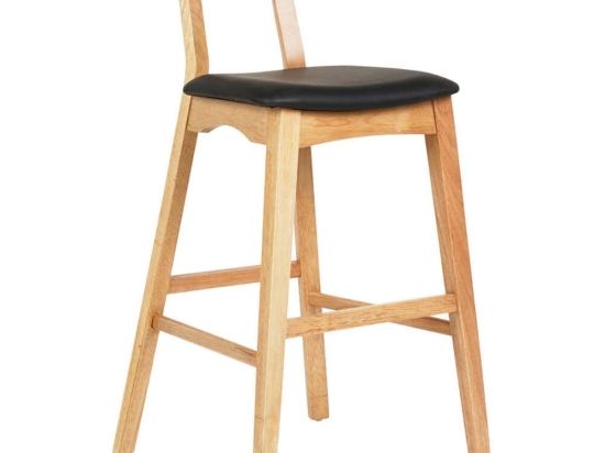 Σκαμπό Bar Usopp HM9951.01 43x41x100cm Oak Rubberwood,Pu