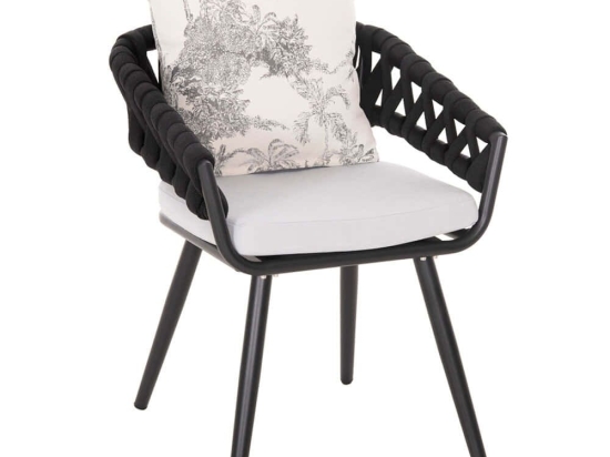 Πολυθρόνα Με Μαξιλάρι Camden HM6141.01 56x60x72-87cm Anthracite-Ecru