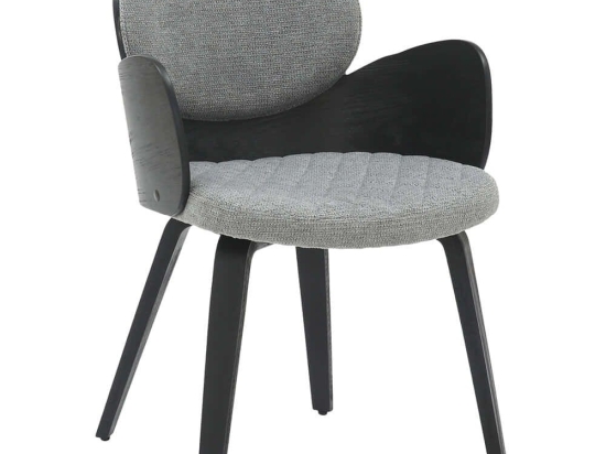 Πολυθρόνα Darnell HM9974.02 56x56x83cm Black-Grey Ξύλο,Ύφασμα