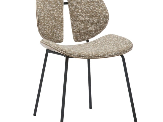 Καρέκλα Lungs HM9982.01 49x53,5x80cm Beige Μέταλλο,Ύφασμα