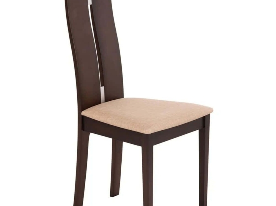 Καρέκλα Tower HM0071.01 45x51x103cm Walnut-Beige Ξύλο,Ύφασμα
