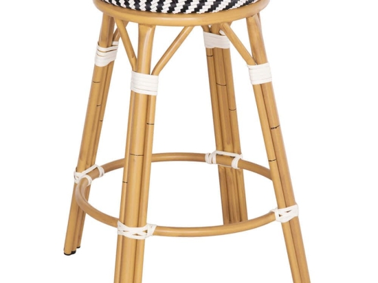 Σκαμπό Bar Μεσαίου Ύψους Chino HM6286.03 43x43x65cm Black-White