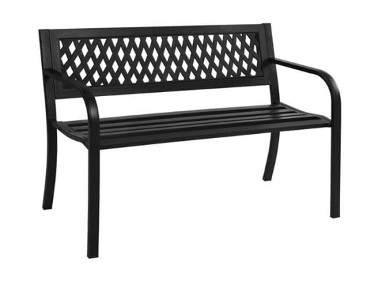 Παγκάκι HM5531 Black 120x50x76 εκ. Διθέσιος