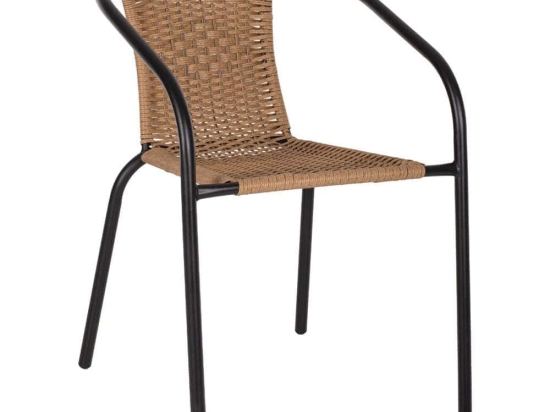 Πολυθρόνα Καρέκλα Camel HM5015.04 50x55x73cm Wicker Natural-Black