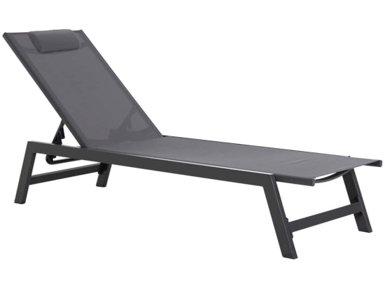 Ξαπλώστρα Με Μαξιλάρι Rabia HM5982.03 191,5x60x89,5cm Anthracite