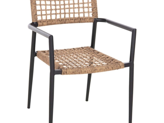 Καρέκλα Trilan HM6044.02 57x59x85cm Black-Natural