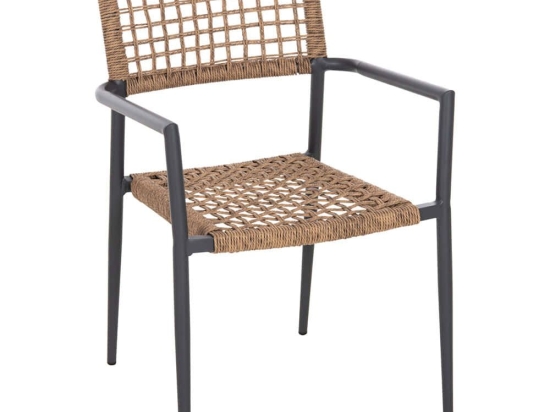 Καρέκλα Trilan HM6044.03 57x59x85cm Anthracite-Natural