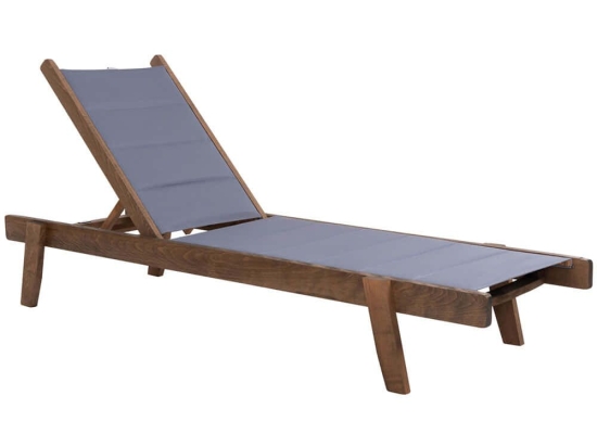 Ξαπλώστρα Milos HM10685.02 204x65x31,5-92,5cm Walnut-Grey