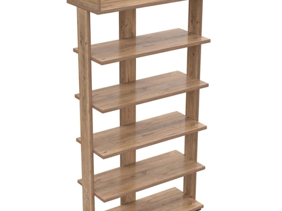 Παπουτσοθήκη Ribber HM18191.04 73x30x142cm Natural Μελαμίνη