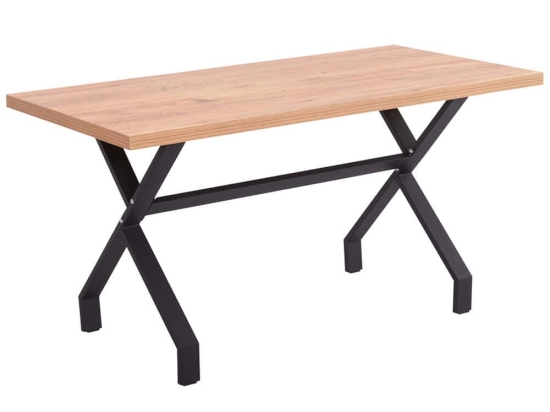 Τραπέζι Lana HM18221.04 140x70x72,5cm Natural Μελαμίνη,Μέταλλο