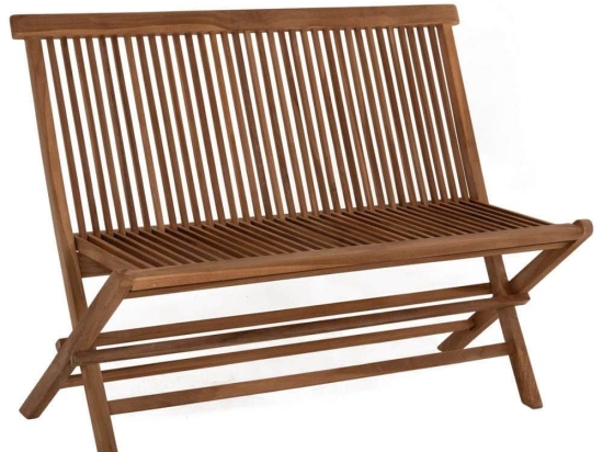 Παγκάκι Kendall HM9541 Πτυσσόμενο 120x62x89cm Από Ξύλο Teak Natural Διθέσιος
