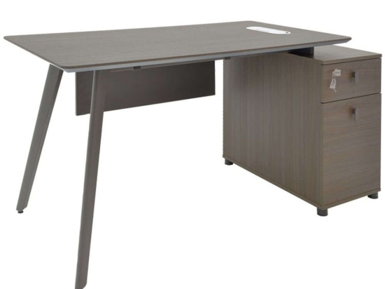 Γραφείο Επαγγελματικό Denith 069-000069 160x75x75cm Anthracite-Walnut