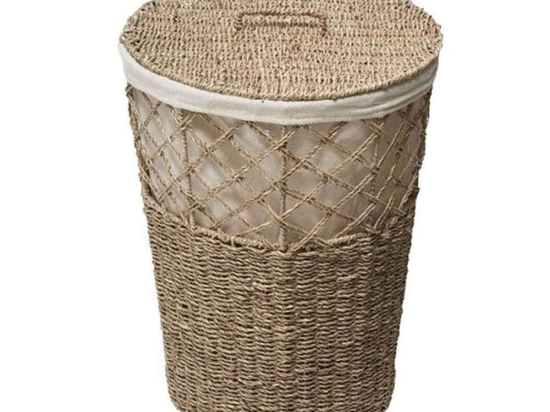 Καλάθι Απλύτων 07.174638 Φ38x52cm Natural Seagrass