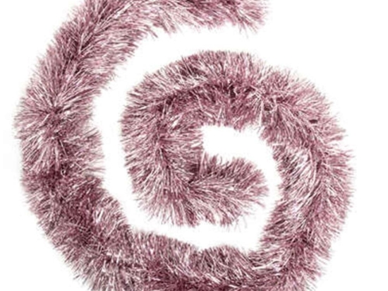 Γιρλάντα Χριστουγεννιάτικη Tinsel 07.717061SD 8x150cm Pink