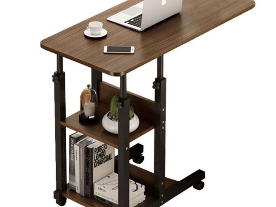 Τραπεζάκι Βοηθητικό Με Ρόδες Babs 072-000050 60x40x85cm Walnut-Black