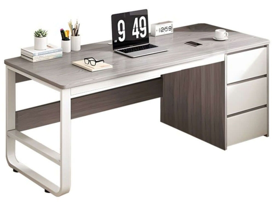 Γραφείο Salto 072-000077 Με Συρταριέρα 120x48x74cm Grey-White