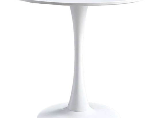 Τραπέζι Elijah 072-000083 Φ60x74cm White Mdf,Μέταλλο